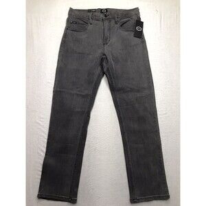 NWT RVCA Americana Jeans Men 31 (32x31 fit) Gray Stretch Goth Skate